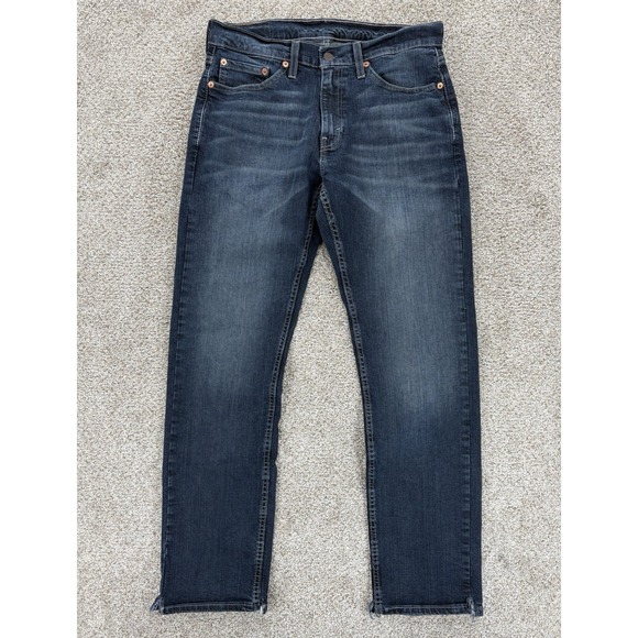 Levis 559 Jeans Mens 30x32 Blue Relaxed Straight Dark Wash 5 Pocket Logo Stretch - Picture 1 of 16